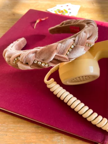 SABAH - Serre-tête Beige avec strass