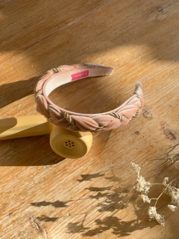 FAIRUZ - Serre-tête velours Beige