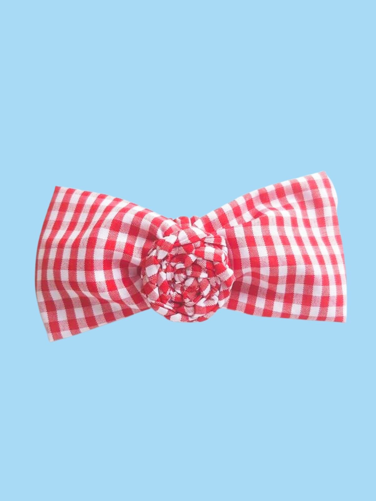 Bandeau bébé donut vichy - Rouge