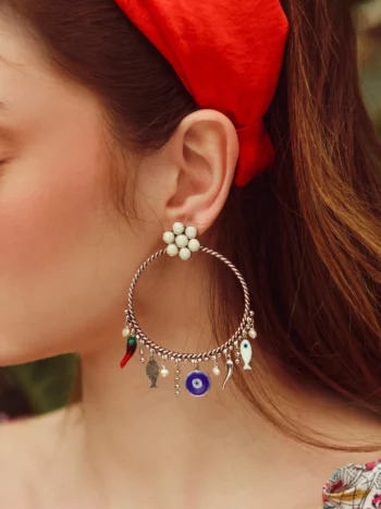 Créoles argent CHANCE - 2en1