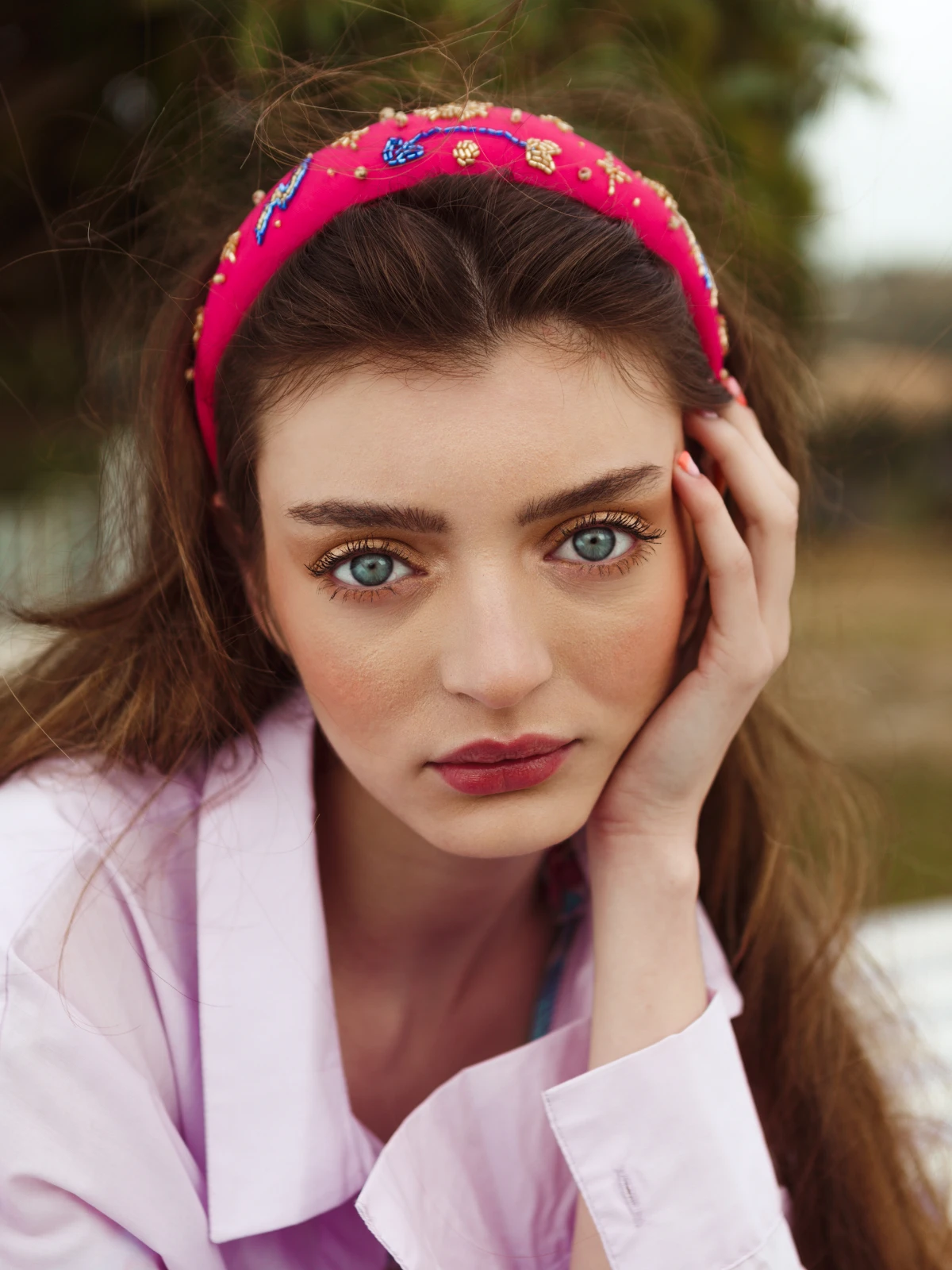 serre-tête rose
