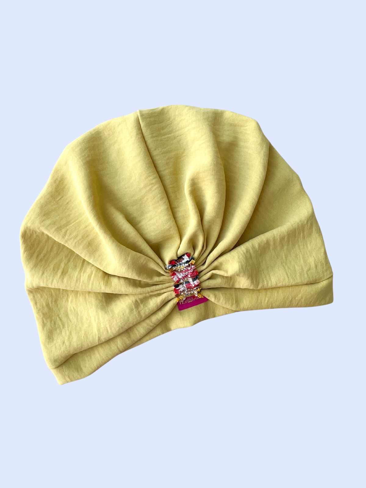 Turban jaune bande coloré - Coco