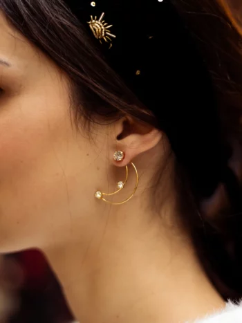 boucle d'oreilles dorée