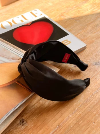serre-tête noir satin