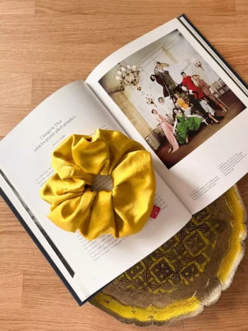 Chouchou satin moutarde - CHOU