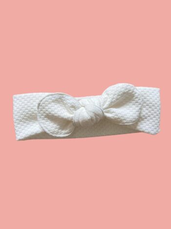 Bandeau bébé noeud – Blanc